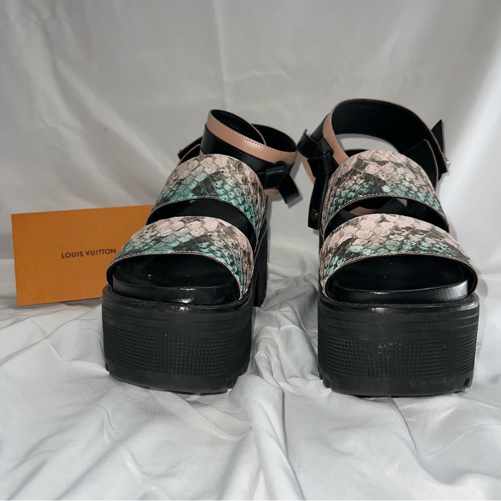 Louis Vuitton Lauriate Line Python Platform Strap… - image 2